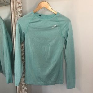 Gymshark Ice Blue Long Sleeve Workout Top!